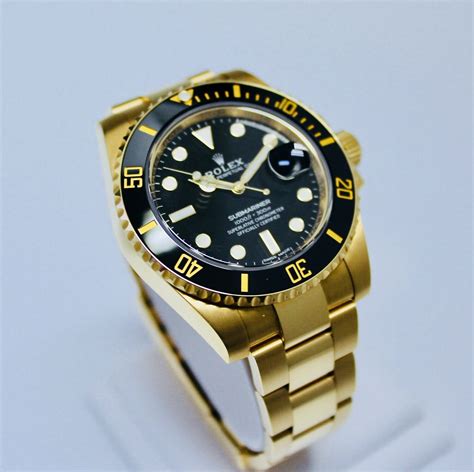 rolex submariner watch gold with black dial fake